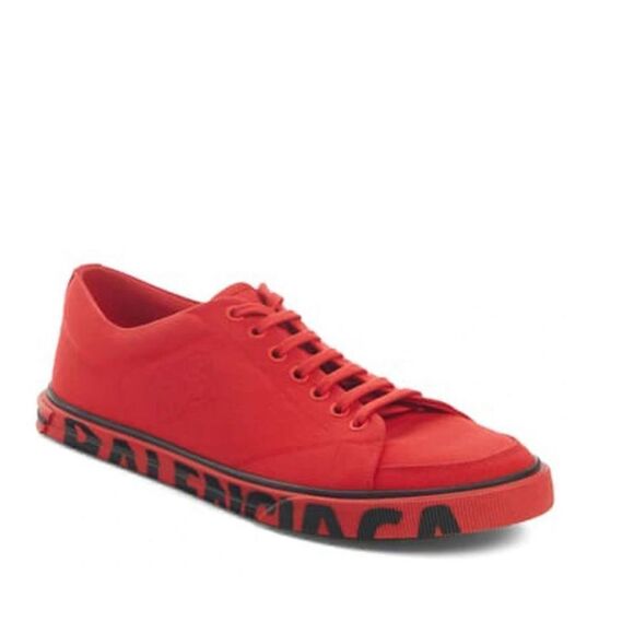 Balenciaga | Red Cotton Match Sneakers- - Picture 5 of 5